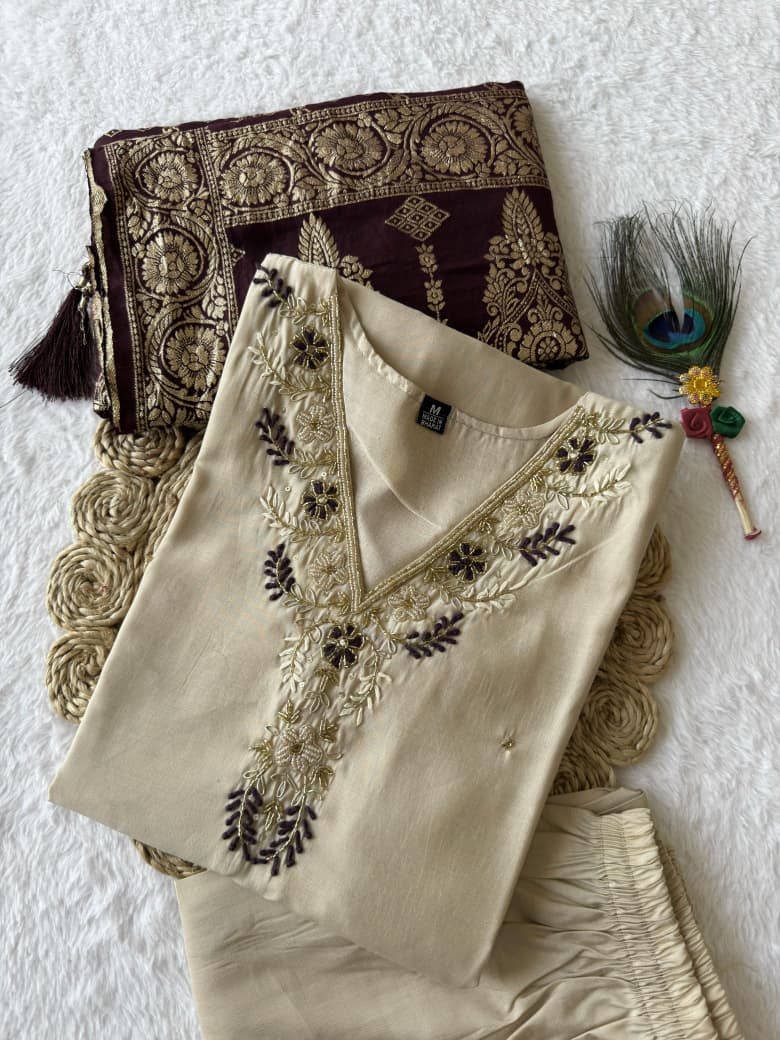 Launching New Designers Kurti Pent Dupatta Set..