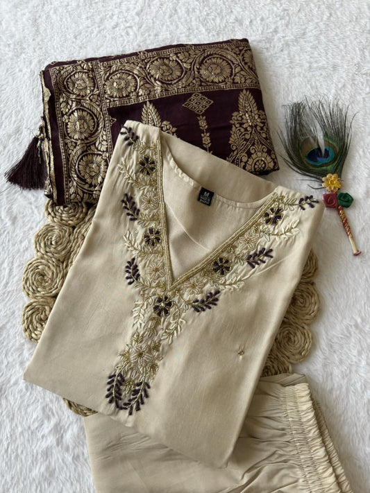 Launching New Designers Kurti Pent Dupatta Set..