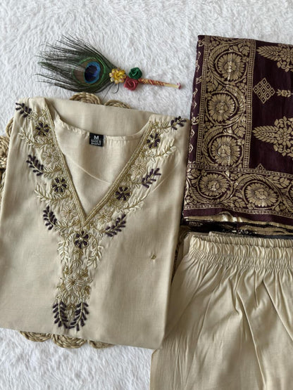 Launching New Designers Kurti Pent Dupatta Set..