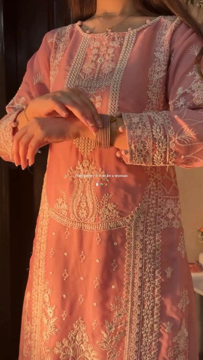 _EXCLUSIVE 3 PIECE PLAZZO PAIR WITH   DUPATTA IN SEQUENCE EMBROIDERY WORK