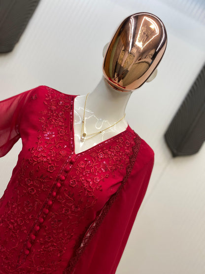 _EXCLUSIVE 3 PIECE PLAZZO PAIR WITH   DUPATTA IN SEQUENCE EMBROIDERY WORK