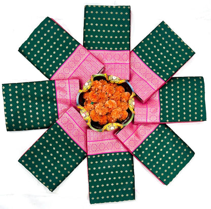 BEAUTIFUL RICH PALLU & JACQUARD WORK ON ALL OVER THE SAREE.  BLOUSE : CONTRAST EXCLUSIVE JACQUARD BORDER.