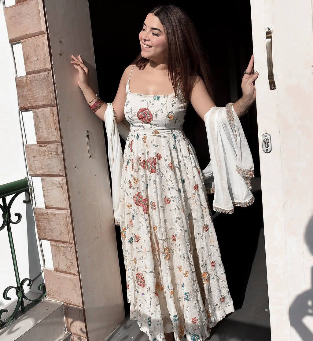 Premium Faux Georgette Gown Set