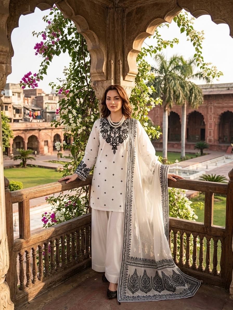 Chinon Silk Anarkali Set with Sequins Koti & Dupatta