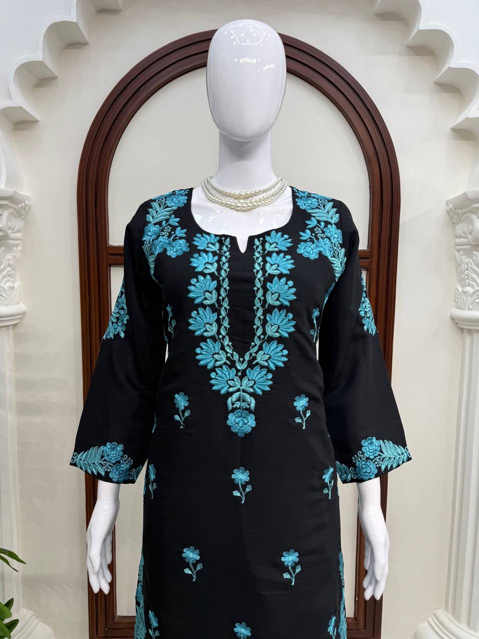Premium Roman Silk Dress Set