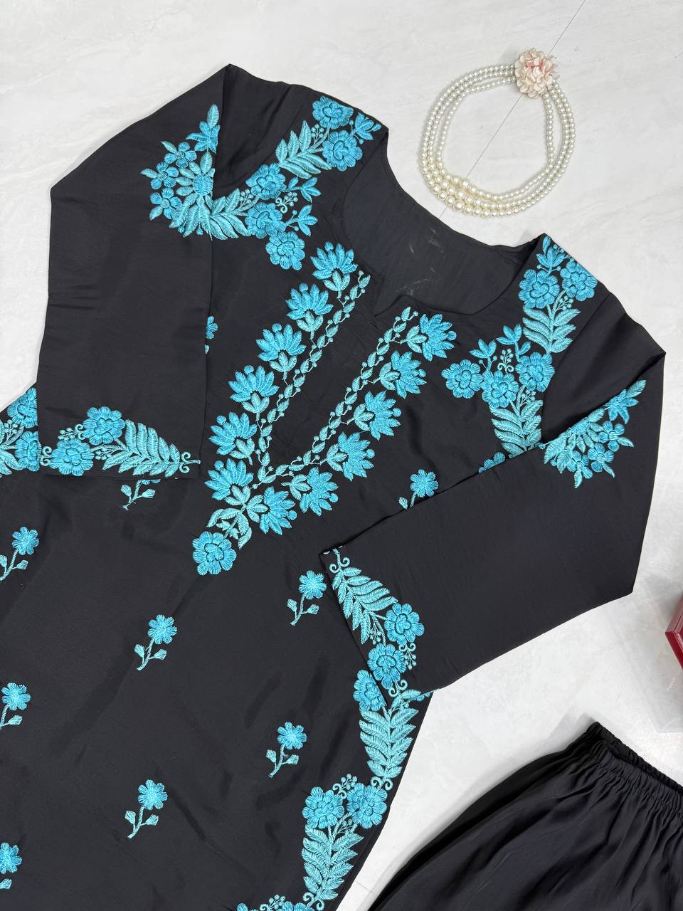 Premium Roman Silk Dress Set