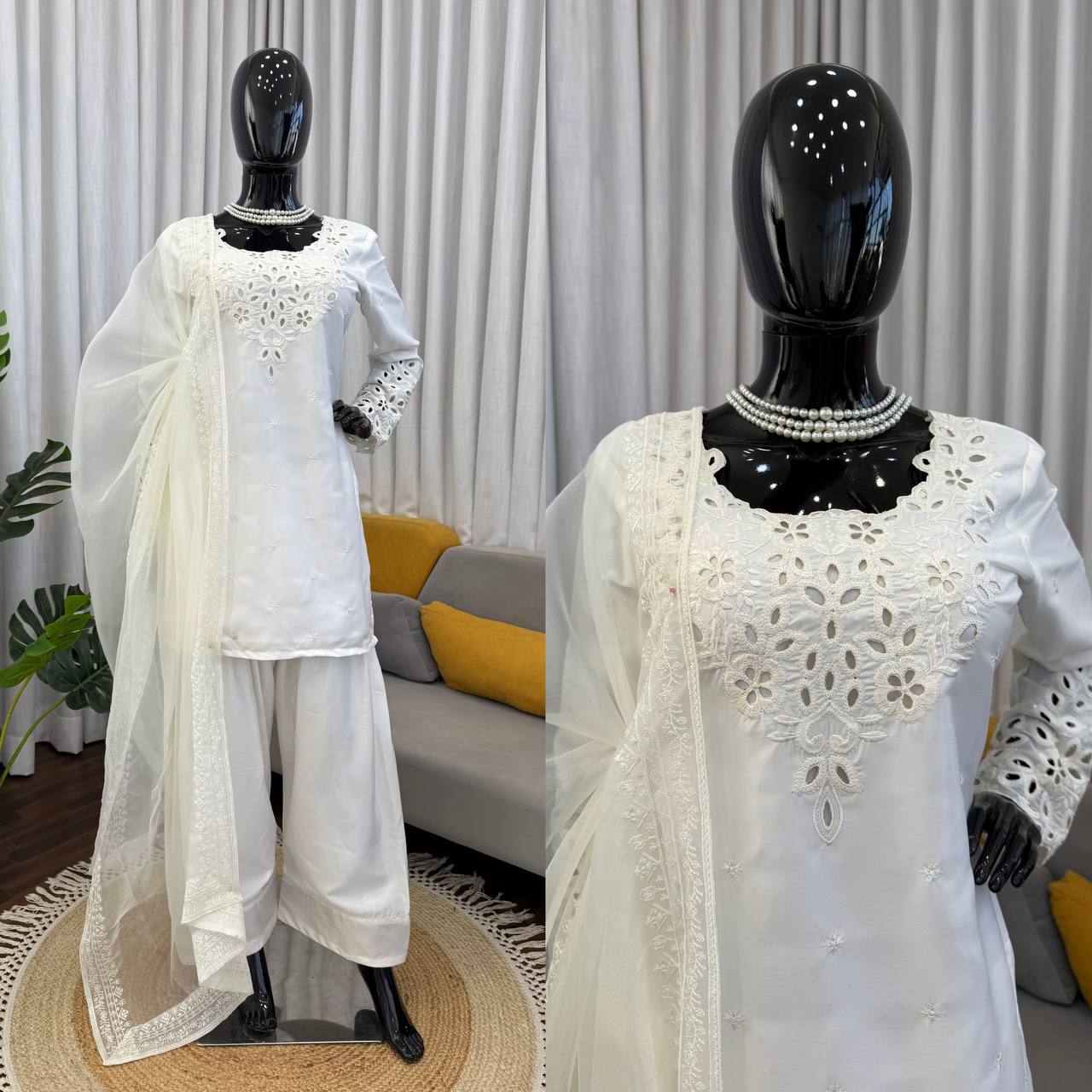 Elegant Thread & Sequins Salwar Set