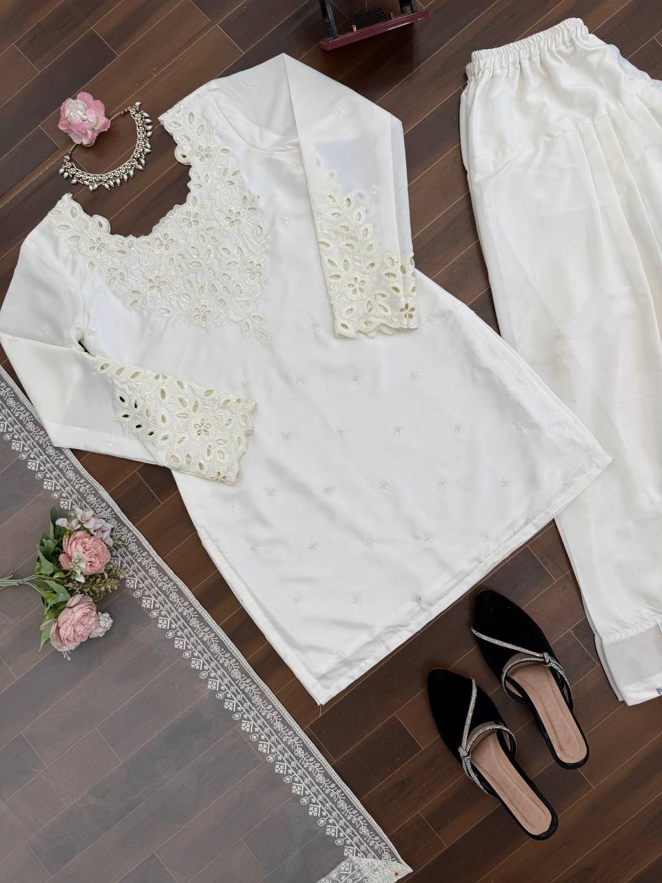 Elegant Thread & Sequins Salwar Set